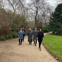 Visite délégation polonaise - janvier 2024 - découverte des Jardins du Luxembourg